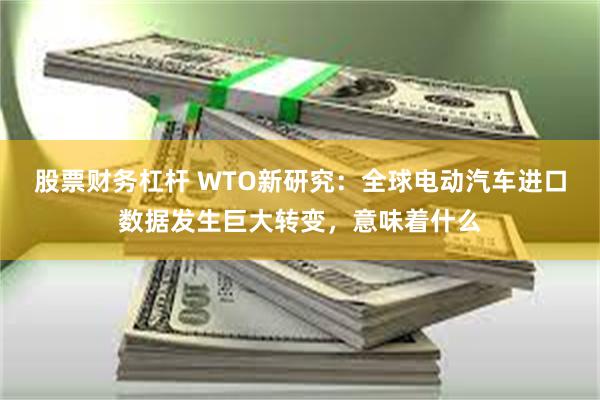 股票财务杠杆 WTO新研究：全球电动汽车进口数据发生巨大转变，意味着什么