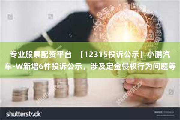 专业股票配资平台  【12315投诉公示】小鹏汽车-W新增6件投诉公示，涉及定金侵权行为问题等